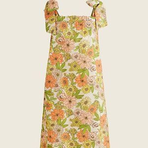 J. Crew NWOT Tie-shoulder cotton poplin dress in zinnia floral size 2X